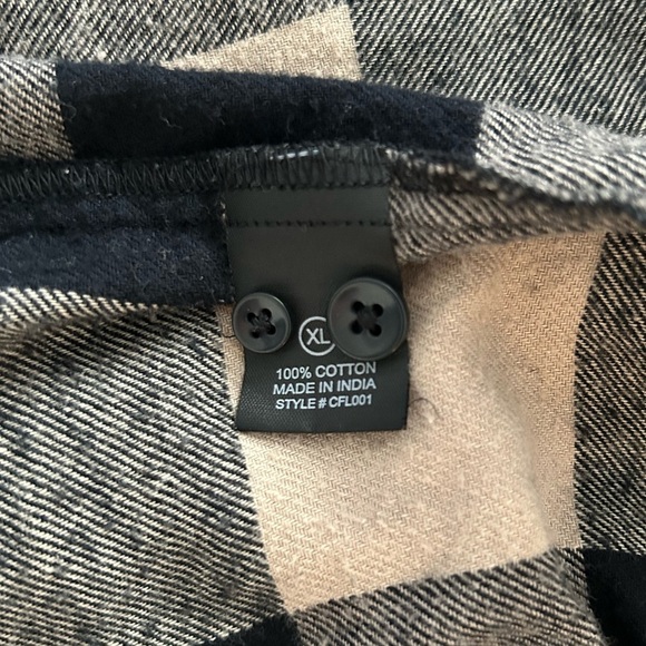 Nova Men Buffalo Plaid Flannel Shirt – Black & Tan – 100% Cotton – XL - Picture 8 of 10